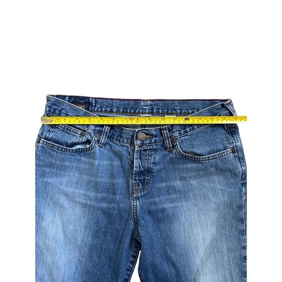 Abercrombie and Fitch jeans women's 8 blue roll over button fly cropped - Picture 8 of 8